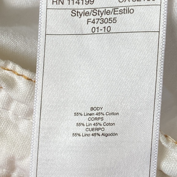 Vtg 90’s Foxy jeans wide legs, pull up, drawstring! Linen /cotton blend! Size S - Picture 10 of 12